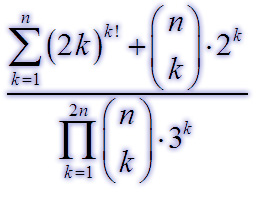 Some complex formula, of type which the AI agent searches