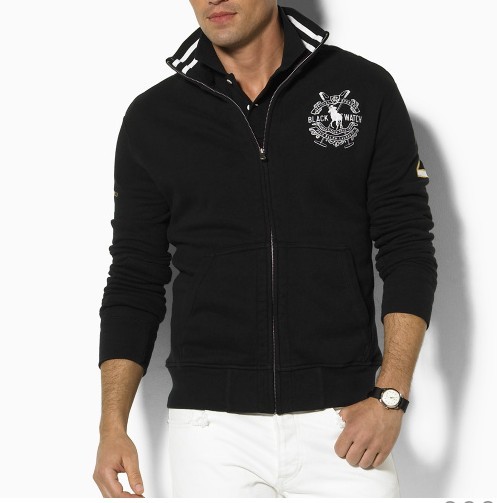 Men's RL Mercer Fleece Rugby Hoodie in Black, ralph lauren polo outlet,lauren by ralph lauren dress,Shop,Ralph Lauren Top Designer, Ralph Lauren New Trend, Ralph Lauren Large Collections