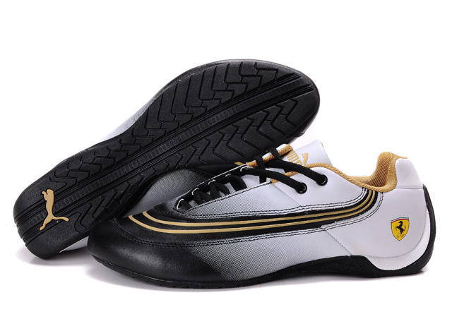 Men's Puma Future Cat in White/Black/Golden,puma speed,glamorous,-Mens Puma Future Cat Shoes Top Designer, -Mens Puma Future Cat Shoes New Trend, -Mens Puma Future Cat Shoes Large Collections
