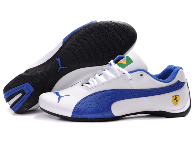 Mens Puma Brazil Edition in White/Blue,puma faas,recognized brands,-Mens Puma Brazil Edition Top Designer, -Mens Puma Brazil Edition New Trend, -Mens Puma Brazil Edition Large Collections