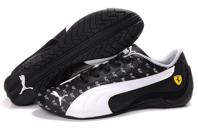 Men's Puma Ferrari in Black/White,puma v1.08,collection,Puma-Mens   Shoes-Mens Puma Ferrari 695 Top Designer, Puma-Mens   Shoes-Mens Puma Ferrari 695 New Trend, Puma-Mens   Shoes-Mens Puma Ferrari 695 Large Collections