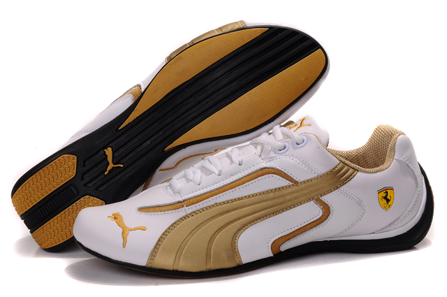 Men's Puma Ferrari in White/Golden/Black,puma cat,outlet for sale,Puma-Mens   Shoes-Mens Puma Ferrari 694 Top Designer, Puma-Mens   Shoes-Mens Puma Ferrari 694 New Trend, Puma-Mens   Shoes-Mens Puma Ferrari 694 Large Collections
