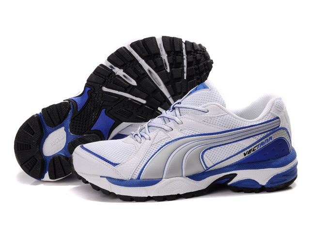 Puma Complete Vectana Shoes White/Silver/Blue 1181,puma black label,Online Here,New Products : Ralph Lauren Discount New Collection, Officially Authorized Shop