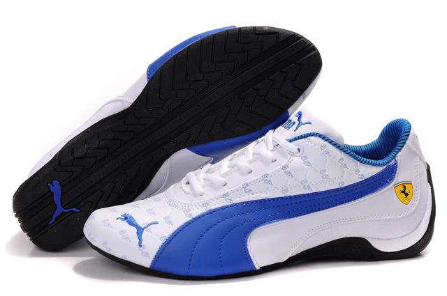 Men's Puma Ferrari in White/Blue/Black,puma sunglasses,Elegant Factory Outlet,Puma Top Designer, Puma New Trend, Puma Large Collections