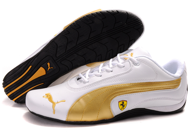 Men's Puma Ferrari in White/Golden/Black,puma black label,discount shop,-Mens Puma Ferrari Shoes Top Designer, -Mens Puma Ferrari Shoes New Trend, -Mens Puma Ferrari Shoes Large Collections