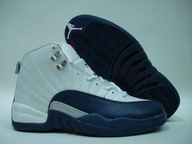 Air Jordan 12 Retro White French Blue Metallic Silver Red,jordans cheap,jordan sneakers number 11,collection,-Air Jordan 12 Top Designer, -Air Jordan 12 New Trend, -Air Jordan 12 Large Collections