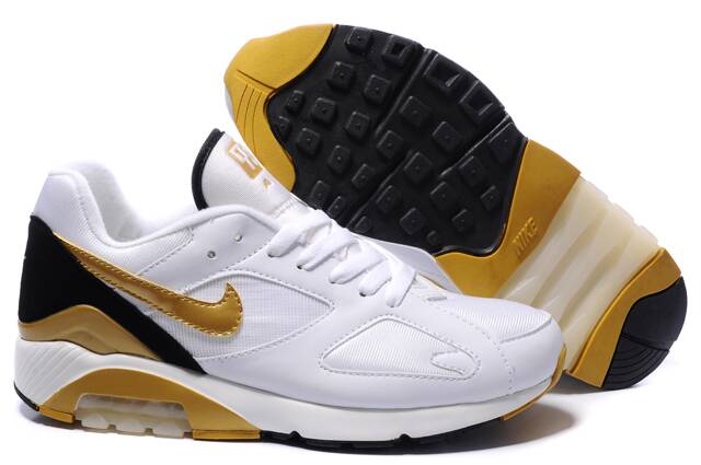 Nike Attract - Nike Air Max 180 Mens White Leather Gold Black,nike usa jacket,Outlet Online,Nike-Nike-Nike Air Max 180 Top Designer, Nike-Nike-Nike Air Max 180 New Trend, Nike-Nike-Nike Air Max 180 Large Collections