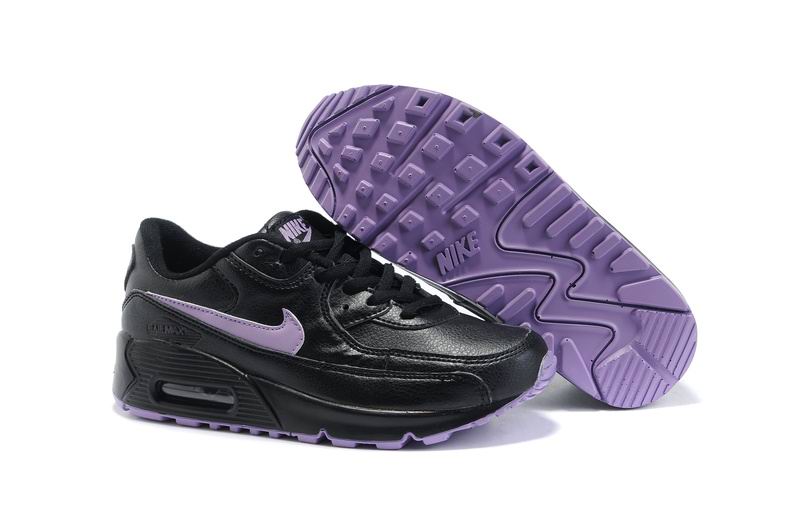 Nike Air Max 90 Kids Black Leather Purple - Nike Vigorous,nike air huarache,complete in specifications,-Kids Nike Air Max Top Designer, -Kids Nike Air Max New Trend, -Kids Nike Air Max Large Collections