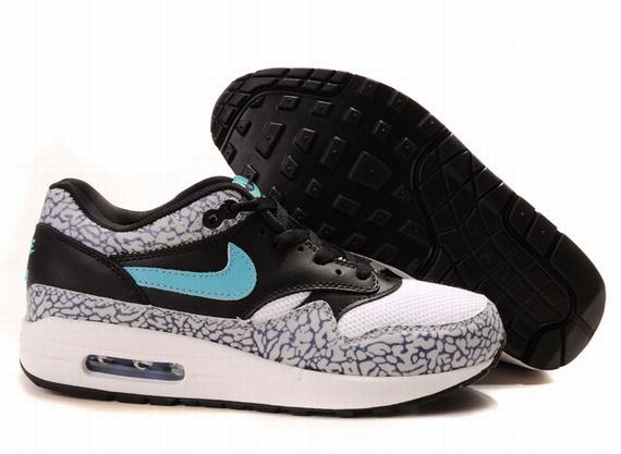 Nike Air Max 1 Mens White Black Leather Royal Grey - Nike Prices,nike air max thea,UK store,Nike-Nike-Nike Air Max 1 Top Designer, Nike-Nike-Nike Air Max 1 New Trend, Nike-Nike-Nike Air Max 1 Large Collections