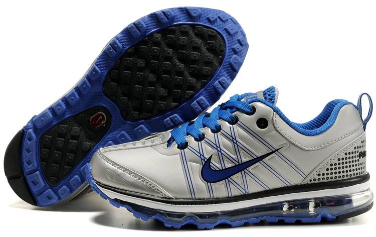 Nike Air Max 2010 Kids Silver Leather Blue Black - Nike High Quality,nike air max cheap,Shop,Nike Top Designer, Nike New Trend, Nike Large Collections